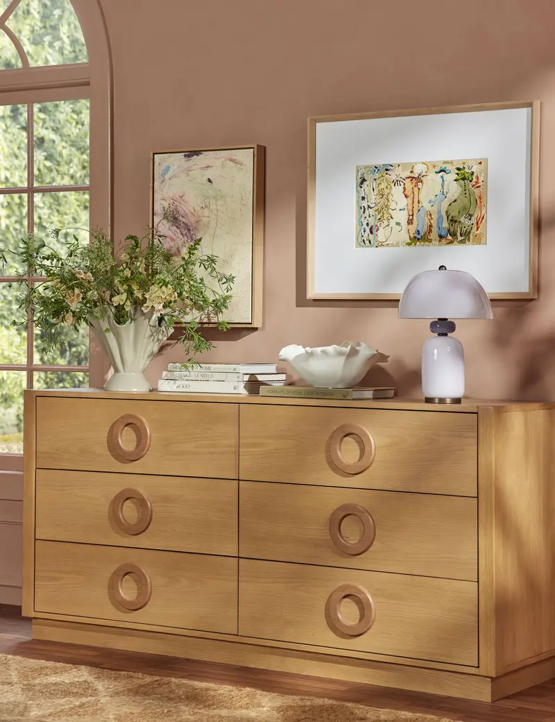 Wick Six-Drawer Dresser With Modern Silhouette 1