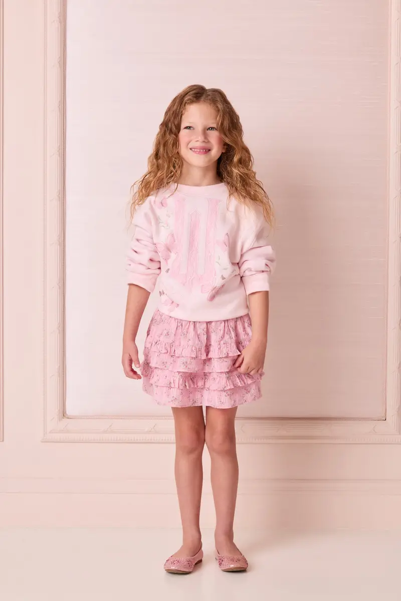 Wicked X Loveshackfancy Lumi Oversized Cotton Sweatshirt 1