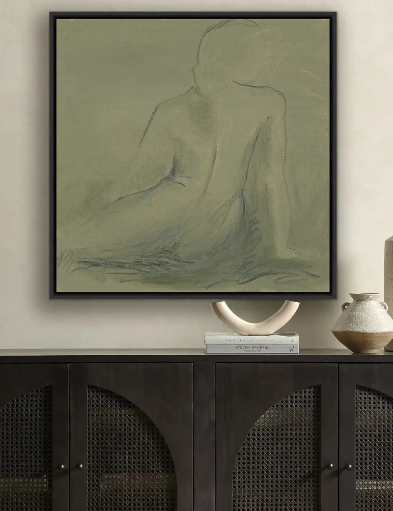 'Woman At Rest Ii' Abstract Wall Art – Melody Mcmunn Canvas Print 1