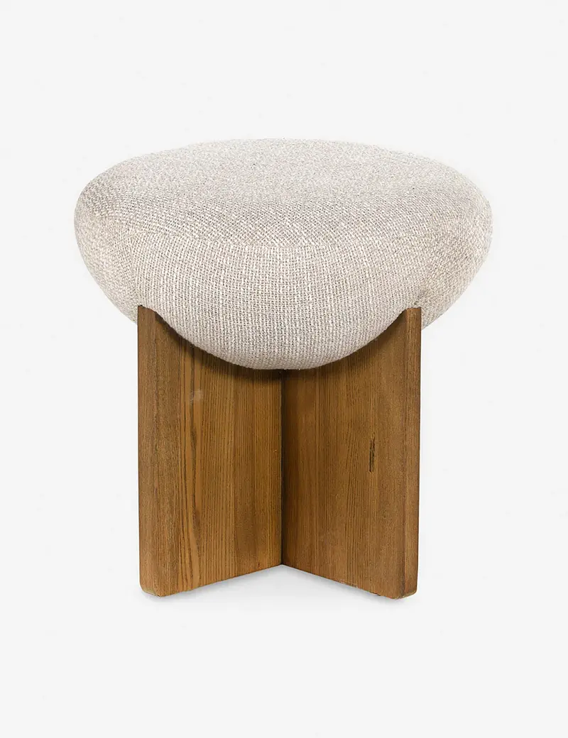 Yurewn Modern Round Ottoman For Living Room 1